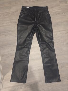 GAP Black Faux Leather Slim Jeans